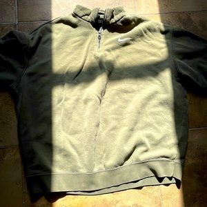 Forest green half zip up nine hoodie